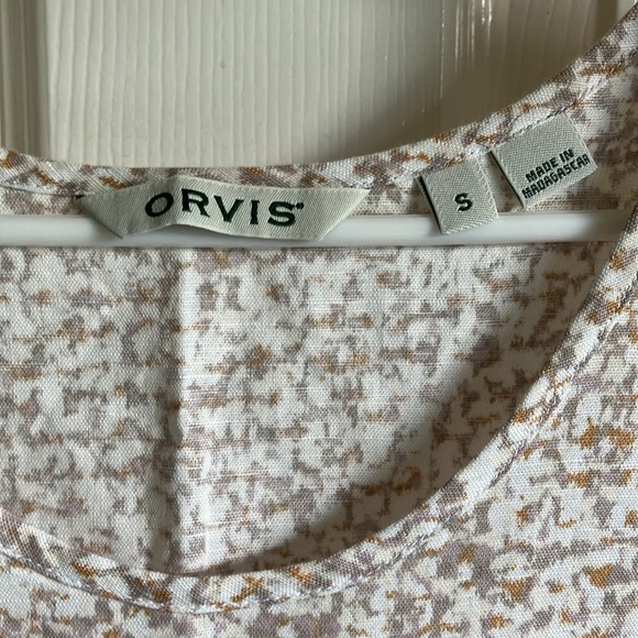 Orvis Printed Linen / Cotton Tank Dress S - Picture 3 of 6